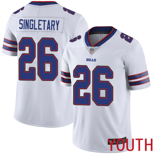 Youth Buffalo Bills 26 Devin Singletary White Vapor Untouchable Limited Player NFL Jersey